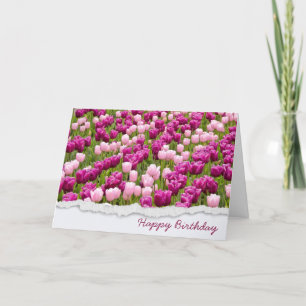 Tarjeta Birthday Tulip Garden