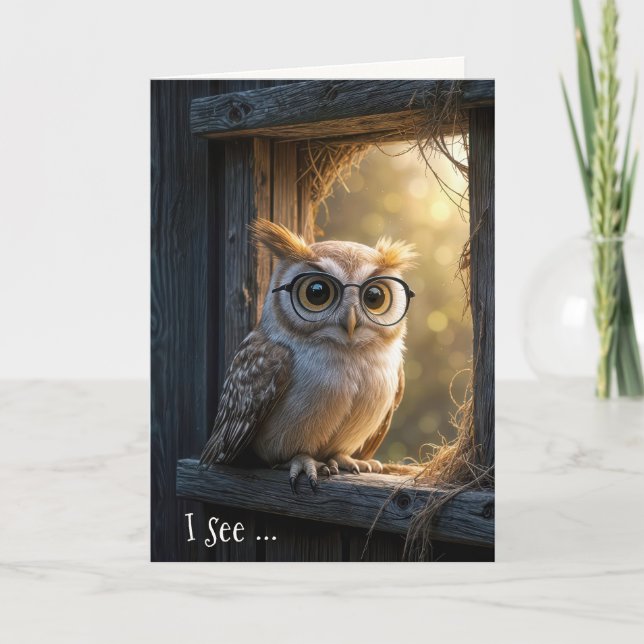 Tarjeta Birthday Wise Old Owl (Anverso)