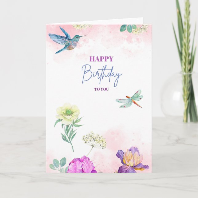 Tarjeta Birthday Wishing card (Anverso)
