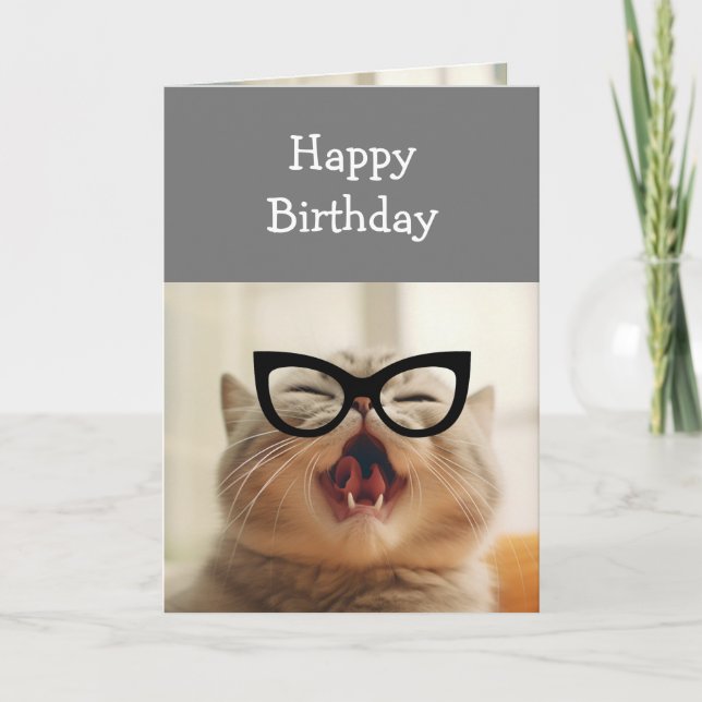 Tarjeta Birthdays Fun Old Age Put on Glasses Card (Anverso)