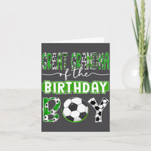 Tarjeta Bisabuela del niño futbolista cumpleañero Bi