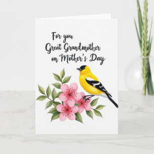 Tarjeta Bisabuela Pájaro