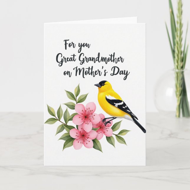 Tarjeta Bisabuela Pájaro (Anverso)