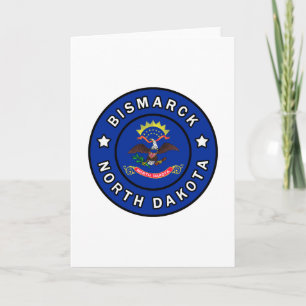 Tarjeta Bismarck Dakota del Norte