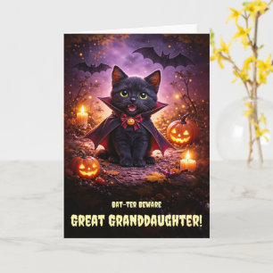 Tarjeta Bisnieta Linda Feliz Halloween Vampiro