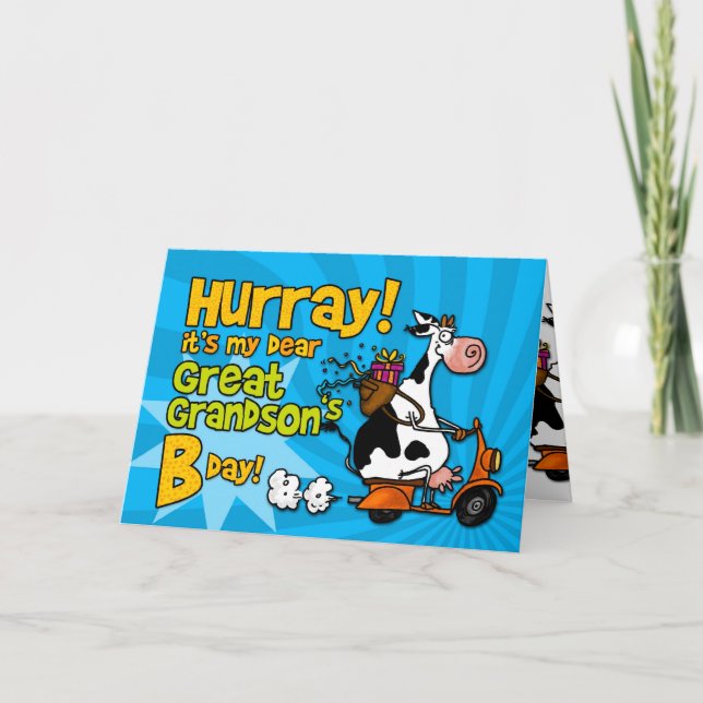 Tarjeta bisnieto de scooter vaca (Anverso)