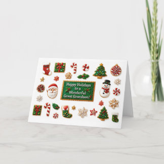 Tarjeta Bisnieto Lindo Felices Fiestas con Galletas