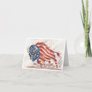 Tarjeta Bison Americano Por Sherry