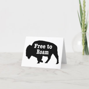 Tarjeta Bison Free To Roam