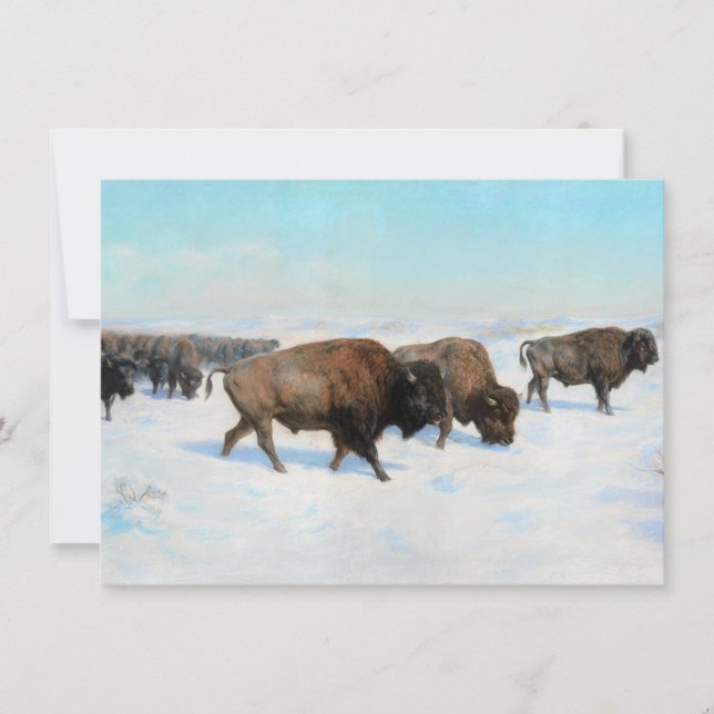 Tarjeta Bison in the Snow (por Rosa Bonheur) (Anverso)