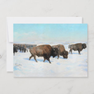 Tarjeta Bison in the Snow (por Rosa Bonheur)
