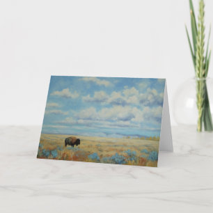 Tarjeta Bison Under a Big Sky Bella Artes en todas las oca