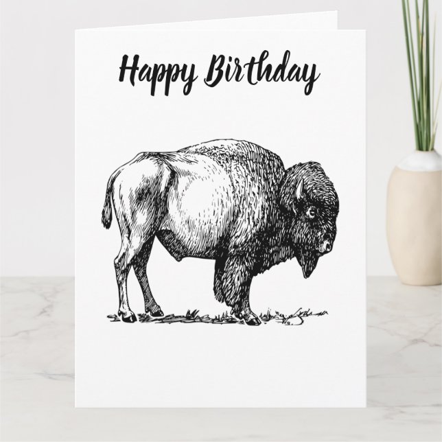 Tarjeta Bisonte americano del búfalo (Anverso)