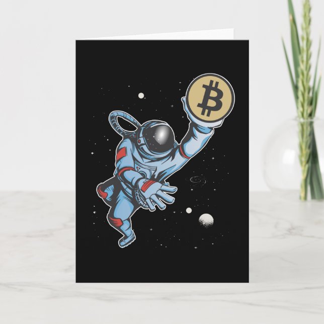 Tarjeta Bitcoin al astronauta lunar (Anverso)
