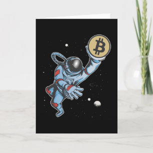 Tarjeta Bitcoin al astronauta lunar