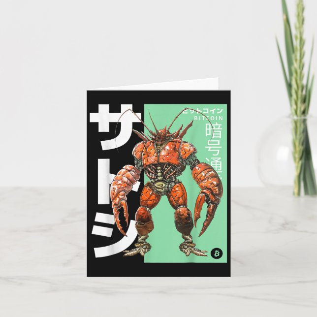 Tarjeta Bitcoin Lobster (btc Crypto Statement &amp; Anime (Anverso)