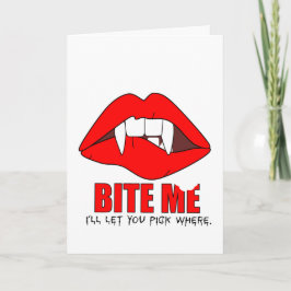 Tarjeta Bite Me Halloween