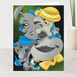 Tarjeta Bits y piezas - El rompecabezas surrealista se enf