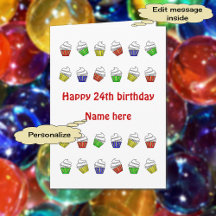 Bizcochitos personalizados por 24 años