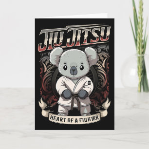 Tarjeta Bjj Corazón De Un Luchador - Jiu Jitsu Byby Koala 