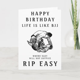 Tarjeta BJJ RIP celebración de cumpleaños fácil