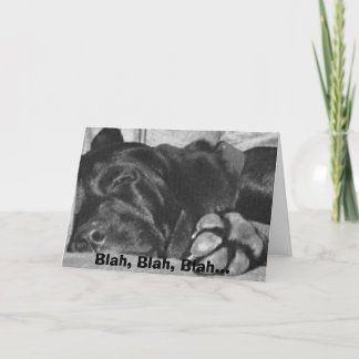 Tarjeta bla, bla, bla