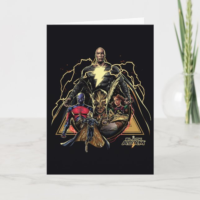 Tarjeta Black Adam Triangular Group Graphic (Anverso)