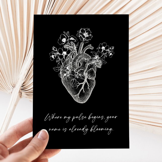 Tarjeta Black Anatomical Heart Anniversary (Subido por el creador)