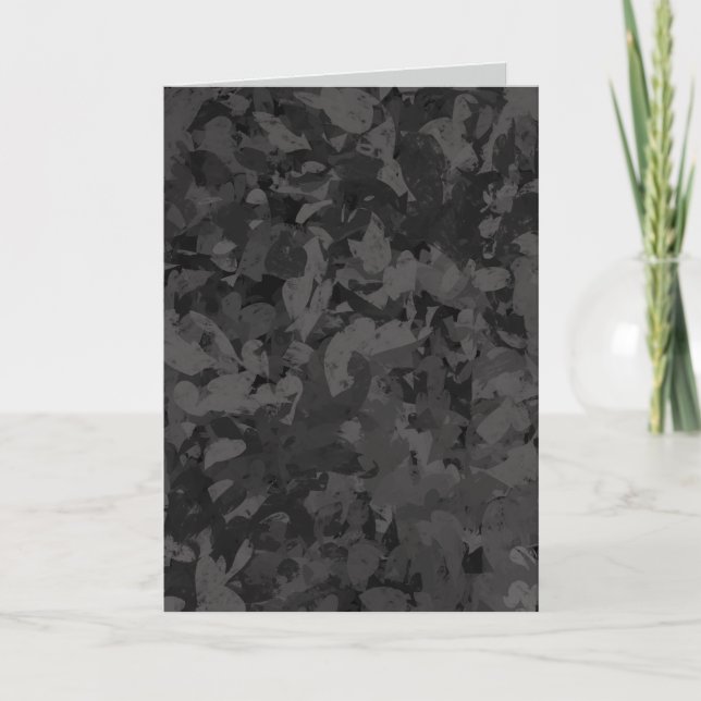 Tarjeta Black And Gray Abstract Graphic Art Design (Anverso)