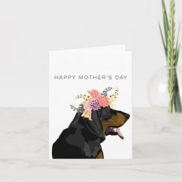 Tarjeta Black and Tan conhound Mother's Day (Día de la Mad
