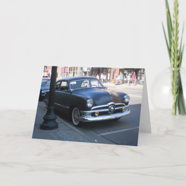 Tarjeta "Black Antique Stillwater Car", mejor carta (Anverso)