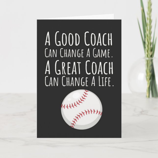 Tarjeta Black Baseball Coach Cards Sport Team Trainer  (Anverso)
