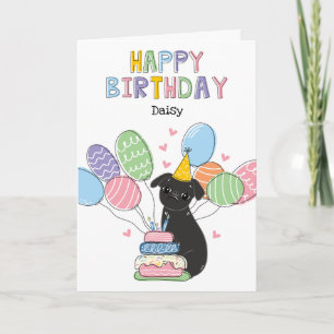 Tarjeta Black Brussels Griffon Dog Birday Card