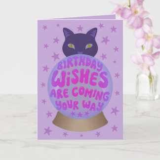Tarjeta Black Cat Birthday Fortune
