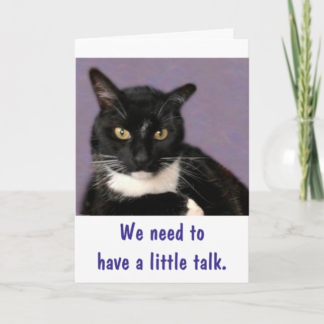 Tarjeta Black Cat Purrfect Happy Birday (Anverso)