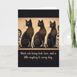 Tarjeta Black Cats Lover Folded Greeting Card