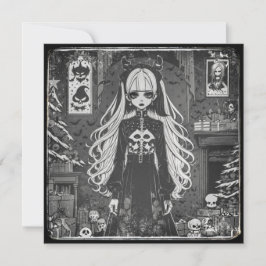 Tarjeta Black Christmas (navideña gris).