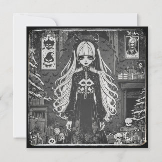 Tarjeta Black Christmas (navideña gris).