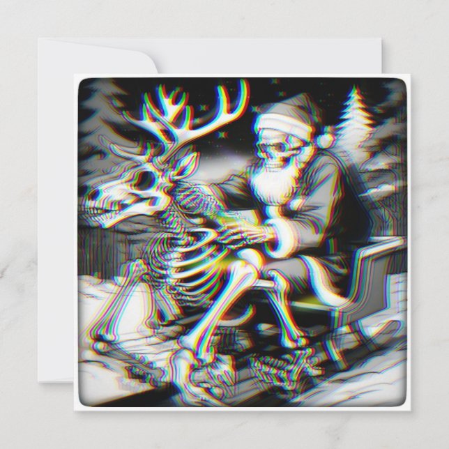 Tarjeta Black Christmas (trineo). (Anverso)