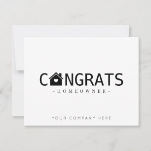 Tarjeta Black Congrats New Homeowner Real Estate