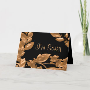 Tarjeta Black & Copper Garden lo siento