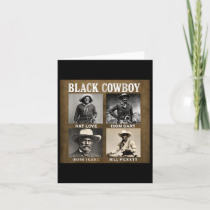 Tarjeta Black Cowboy Rodeo occidental Melanin Historia neg