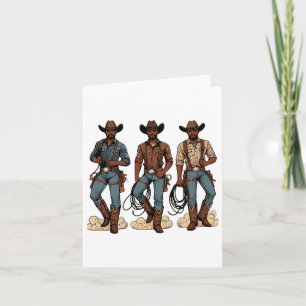 Tarjeta Black Cowboy Rodeo occidental Melanin Historia neg