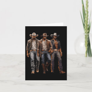 Tarjeta Black Cowboy Rodeo occidental Melanin Historia neg
