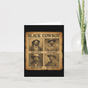 Tarjeta Black Cowboy Rodeo occidental Melanin Historia neg
