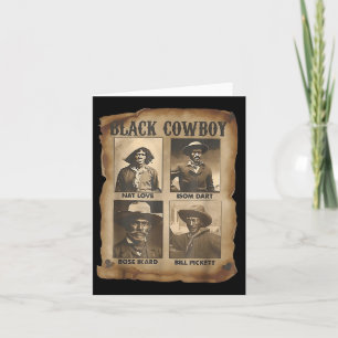 Tarjeta Black Cowboy Rodeo occidental Melanin Historia neg