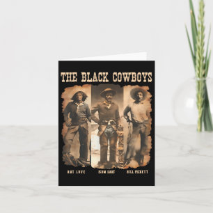 Tarjeta Black Cowboy Rodeo occidental Melanin Historia neg