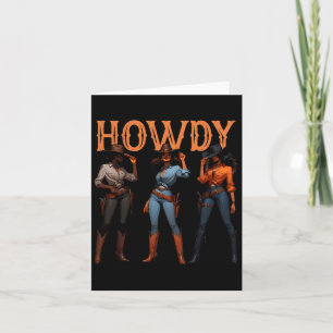 Tarjeta Black Cowgirl Rodeo occidental Melanin Historia Ho