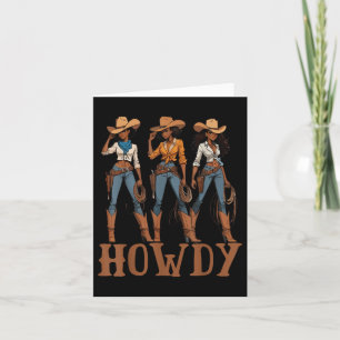 Tarjeta Black Cowgirl Rodeo occidental Melanin Junetdecib