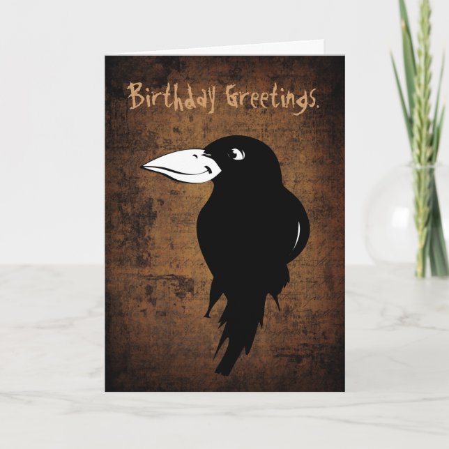 Tarjeta Black Crow Happy Birday (Anverso)